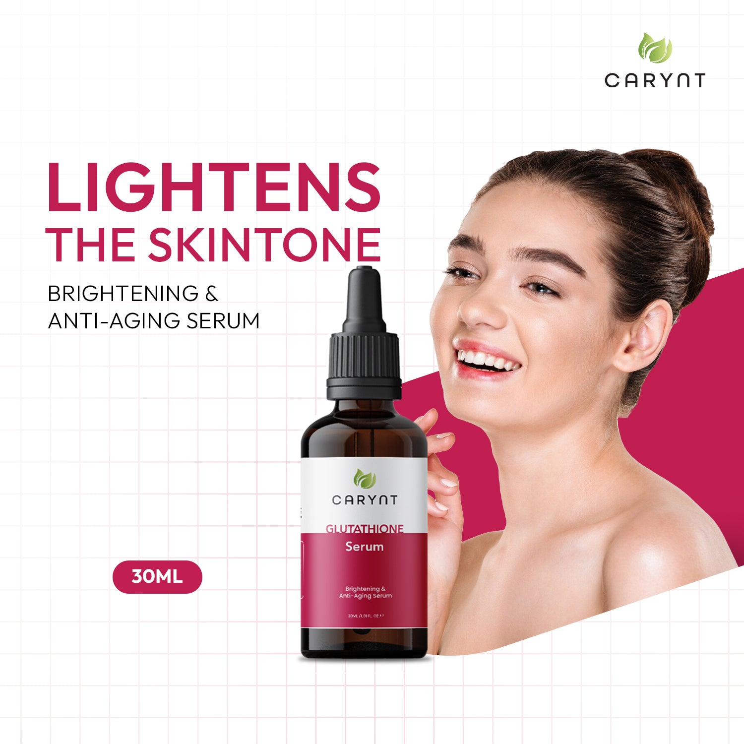 Glutathione Serum | Brightens Skin & Reduces Dark Spots - 30ml Carynt Glutathione Serum | Brightens Skin & Reduces Dark Spots - 30ml Carynt