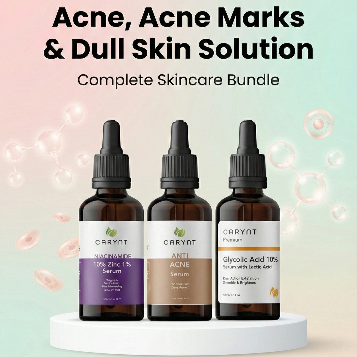 3-in-1 Acne & Glow Bundle | Best Anti-Acne & Brightening Serums