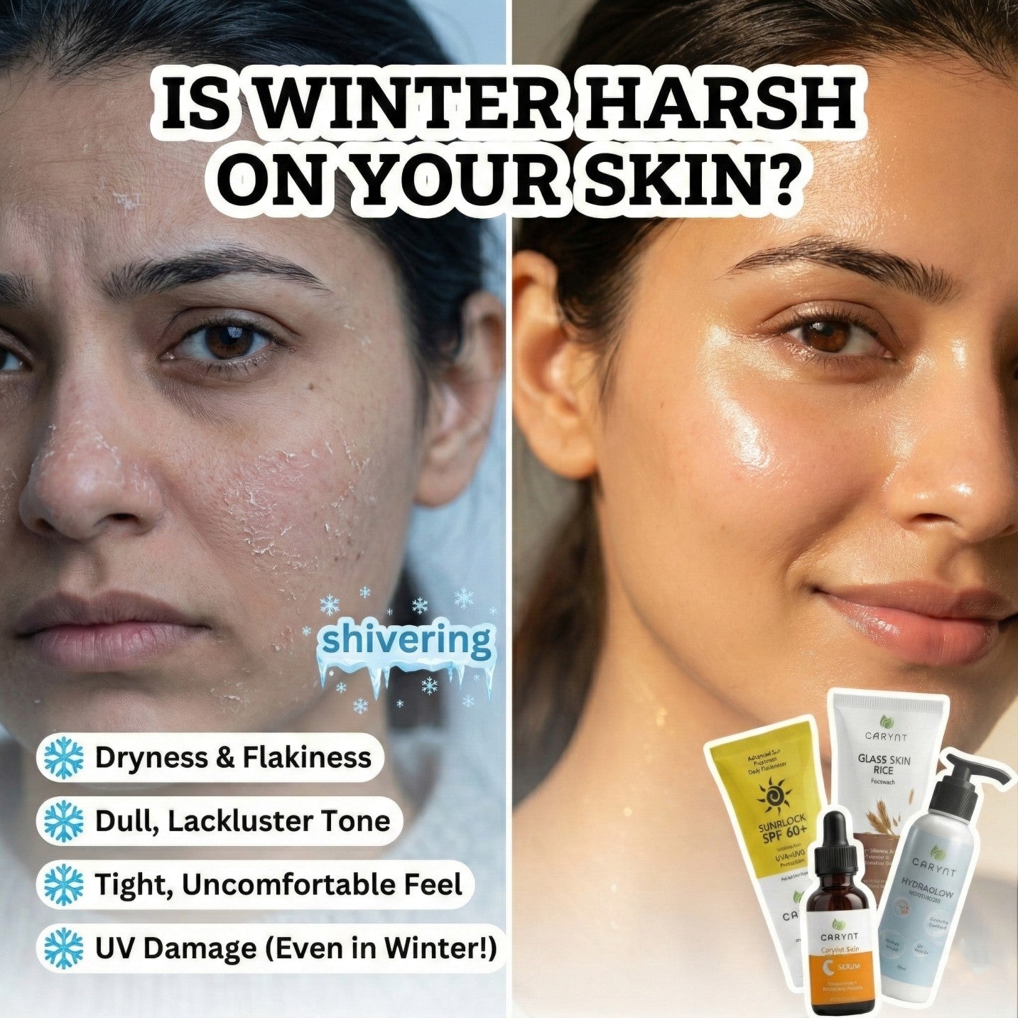 Carynt Winter Glow Bundle – Complete 4-Step Glass Skin Routine
