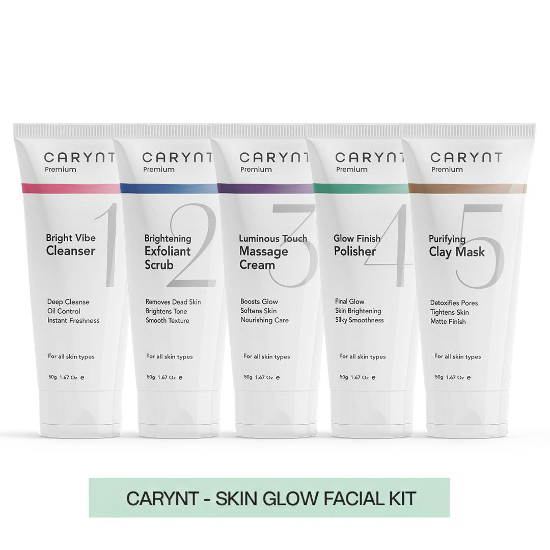5-Step Skin Glow Facial Kit – Brightening, Cleansing & Glow Boosting – 5 × 50g