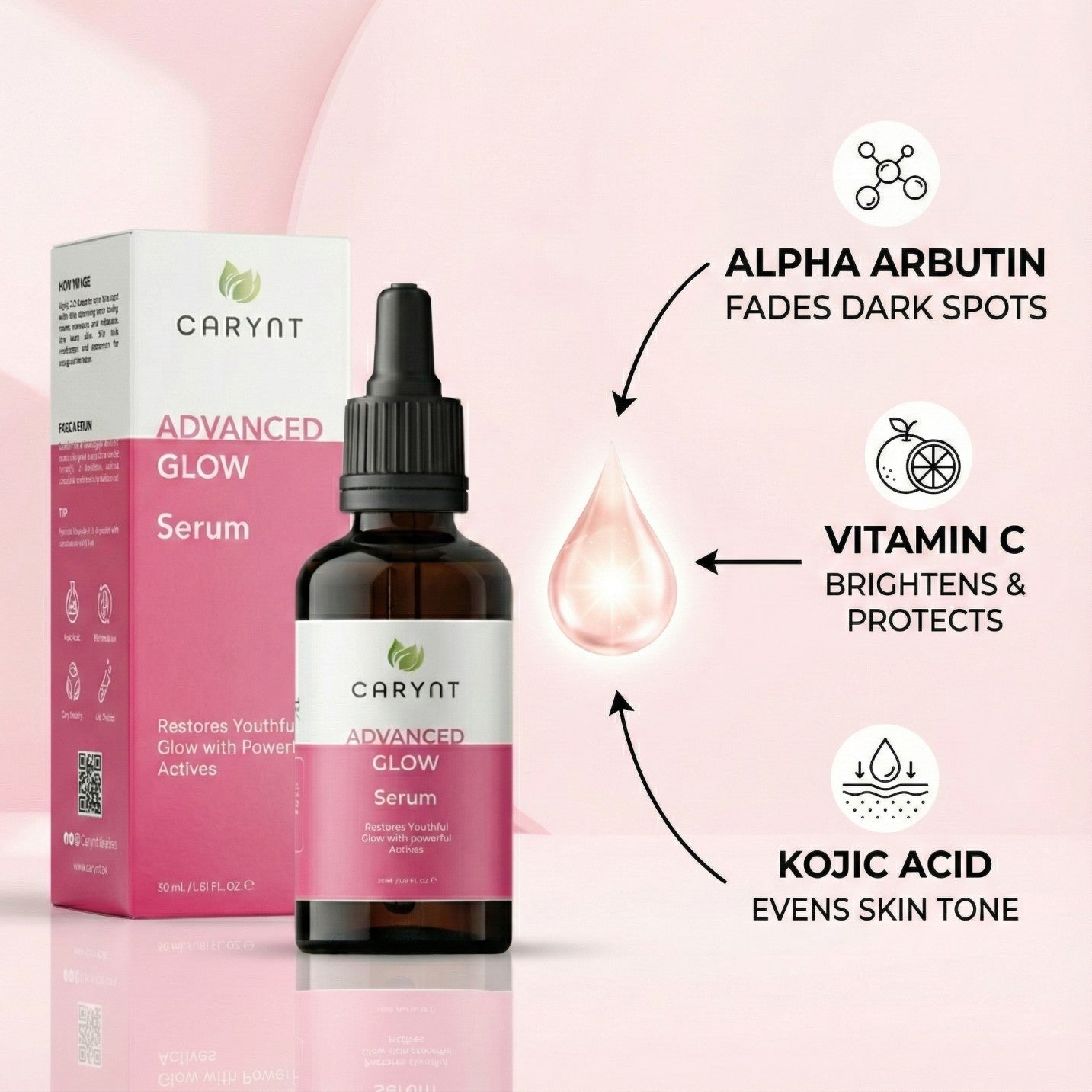 Advanced Glow Serum – Brightens Skin & Reduces Dark Spots - 30ml