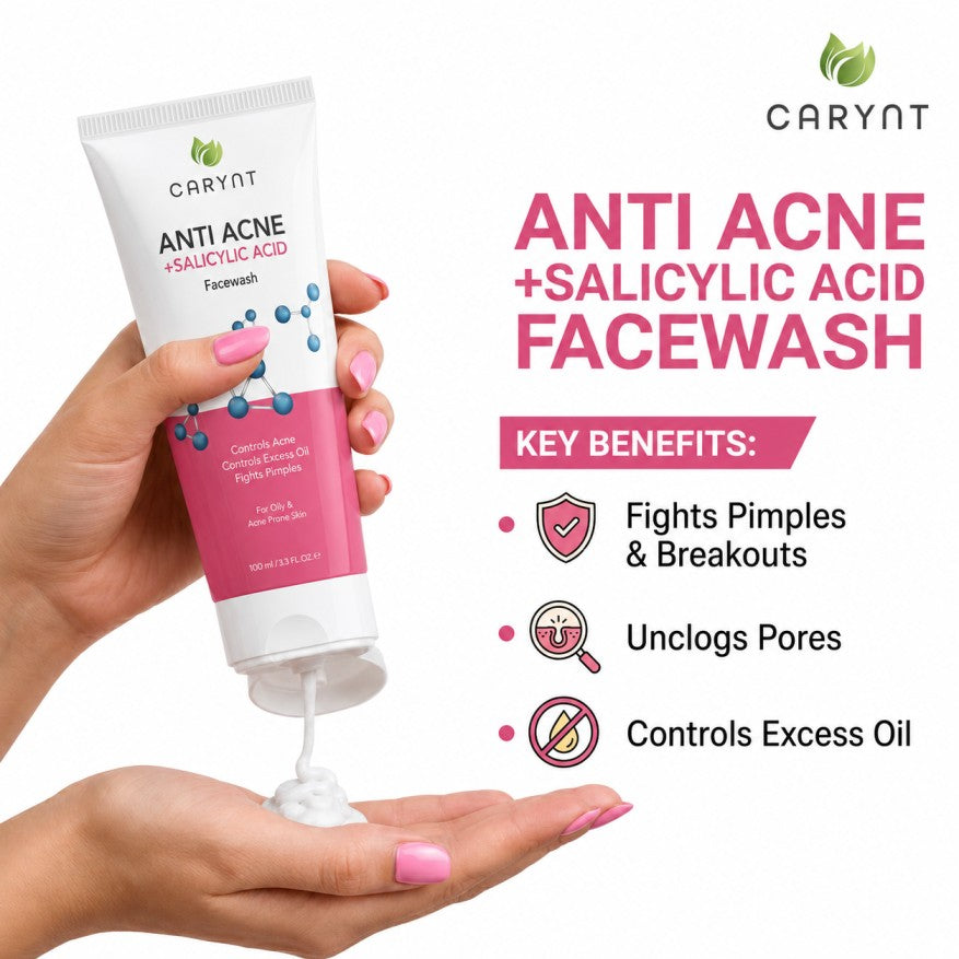 Salicylic Acid Anti-Acne Face Wash – Clears Breakouts & Controls Oil - 100ml