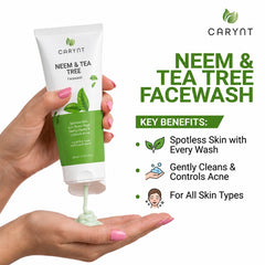 Neem & Tea Tree Face Wash – Fights Acne & Purifies Skin - 100ml