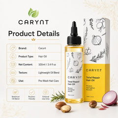 Carynt Total Repair Hair Oil – Argan, Onion & Rosemary, 100ml