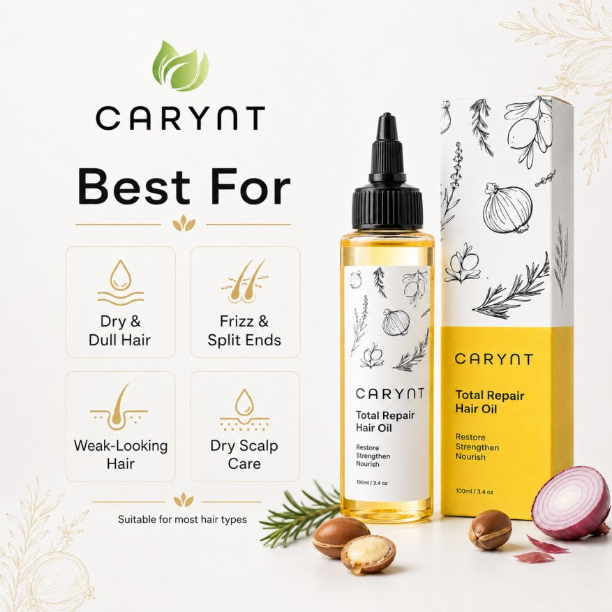 Carynt Total Repair Hair Oil – Argan, Onion & Rosemary, 100ml
