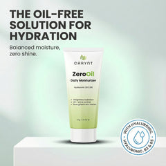 Carynt ZeroOil Daily Moisturizer: Hyaluronic Acid & Niacinamide for Oily Skin (50g)