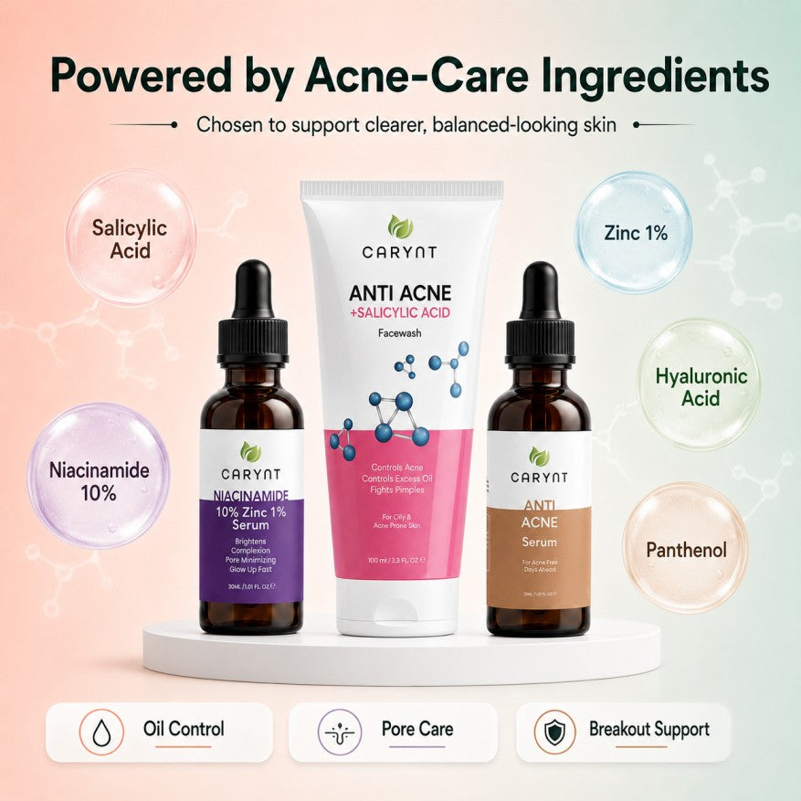 Pore Clear Acne Bundle – Open Pores, Pimples & Oily Skin Routine - 3 Products
