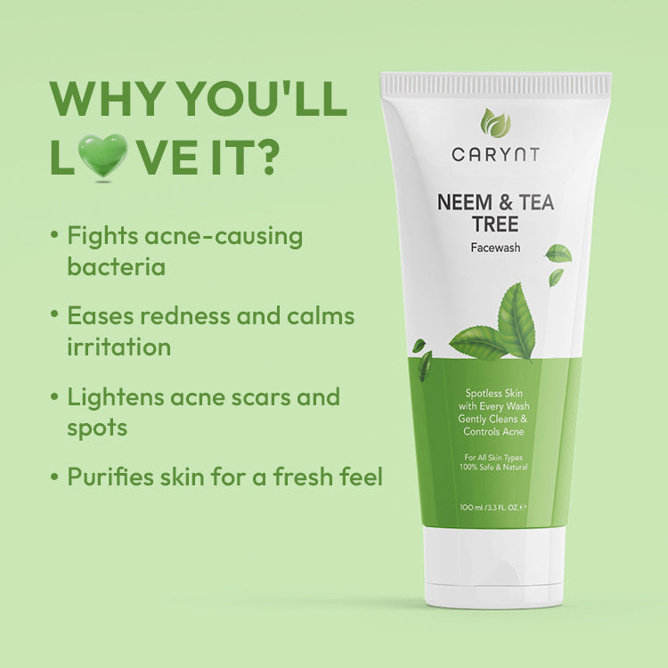 Neem & Tea Tree Face Wash – Fights Acne & Purifies Skin - 100ml